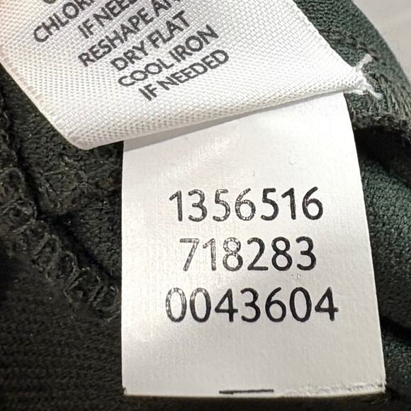 J. JILL M Slim Leg Zip Ankle Pants Pull On Elastic Waist Faux Suede Trim Green - Picture 9 of 10